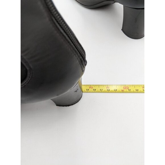 AGL women's black‎ leather block heel zip ankle booties 38 - Picture 14 of 14